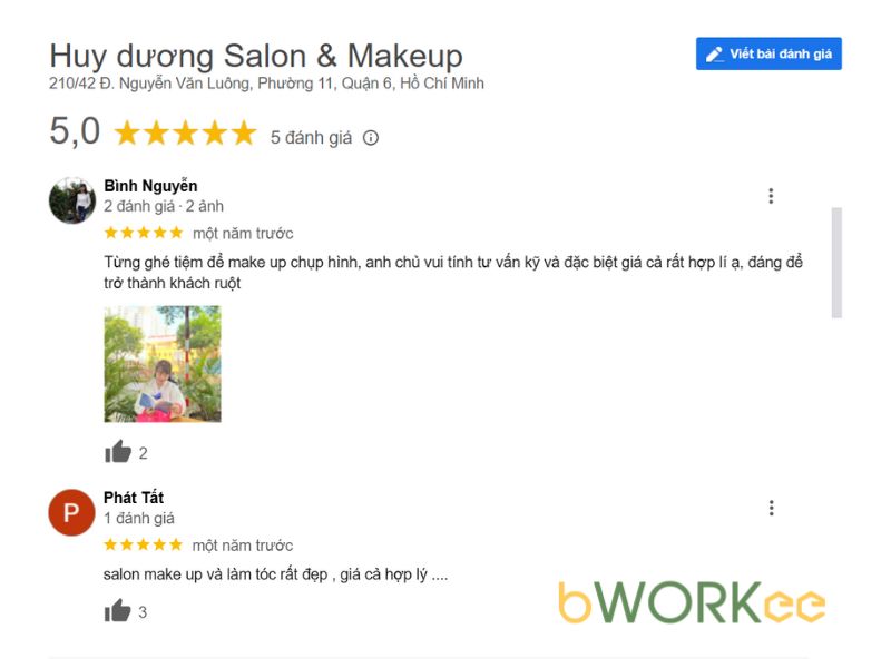 Đánh giá của khách hàng về Huy Dương Salon & Makeup