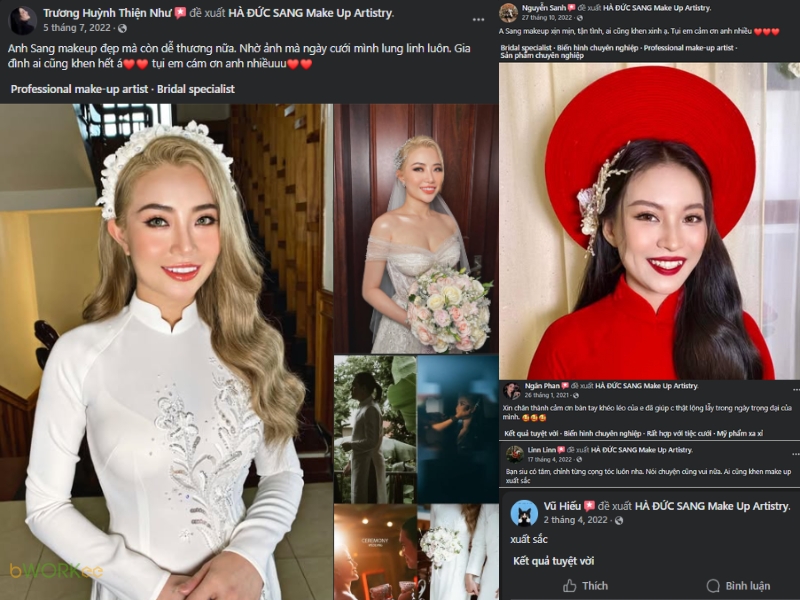 Đánh giá thực tế của khách hàng về Hà Đức Sang MakeUp Artistry