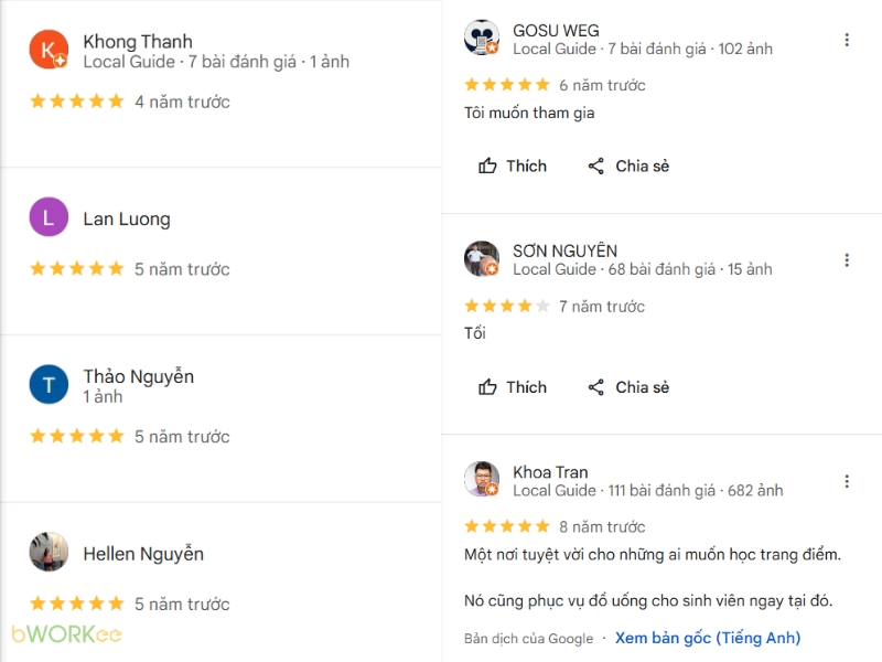 Đánh giá thực tế của khách hàng về Q MakeUp Academy