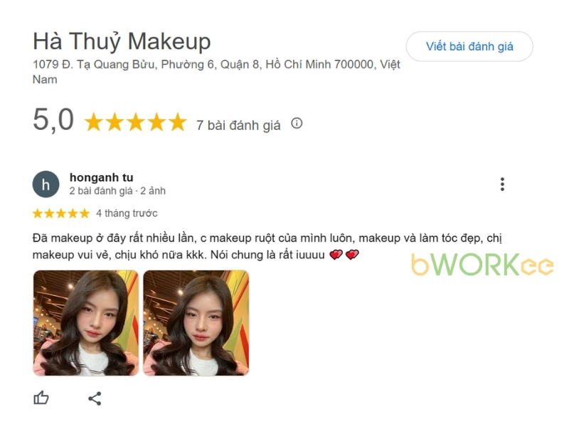 Đ&aacute;nh gi&aacute; thực tế của kh&aacute;ch h&agrave;ng về H&agrave; Thuỷ Makeup