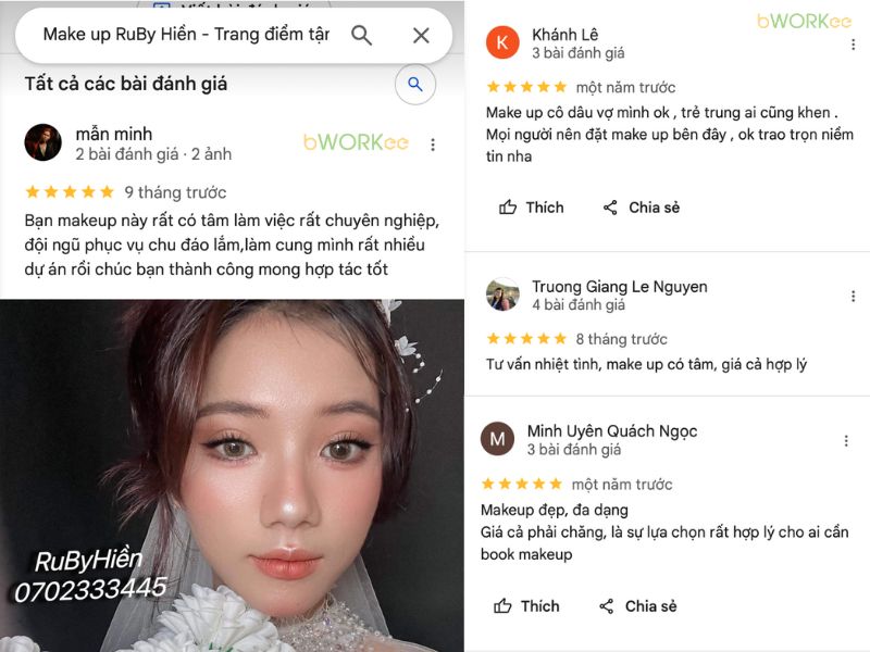 Đánh Giá Thực Tế Từ Khách Hàng Về Make up RuBy Hiền - Trang điểm tận nhà