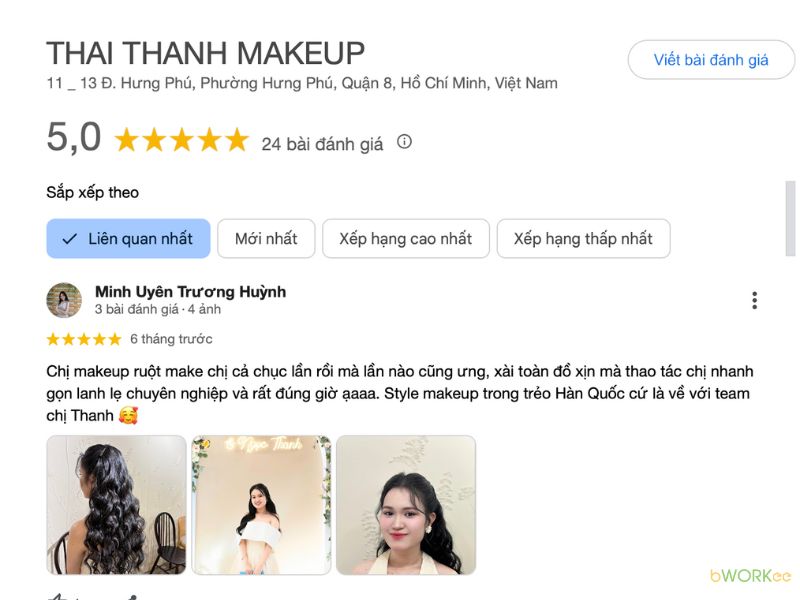 Trải nghiệm thực tế v&agrave; review địa điểm makeup từ kh&aacute;ch h&agrave;ng