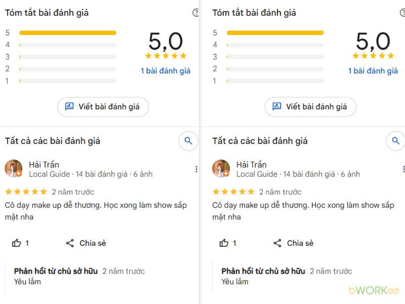 Đánh Giá của khách hàng về Phương Bé Make Up