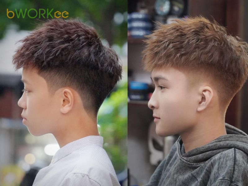 Mohican uốn xoăn nhẹ