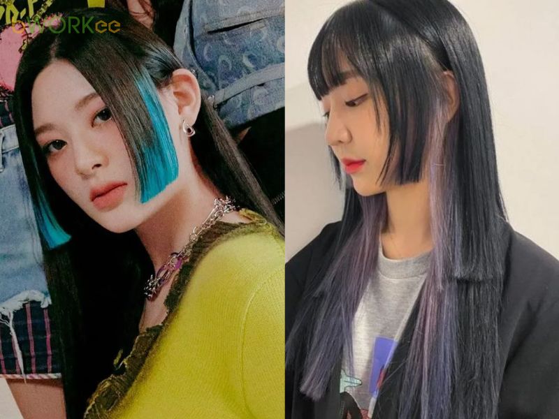 Tóc Hime kết hợp nhuộm highlight