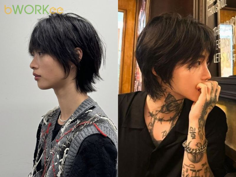 Kiểu tóc wolfcut cắt tại nhà cho nam