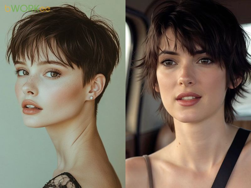 Pixie tomboy cho mặt gầy