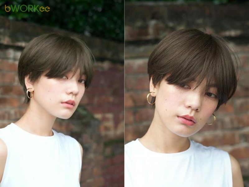  Tóc tomboy cho mặt trái xoan