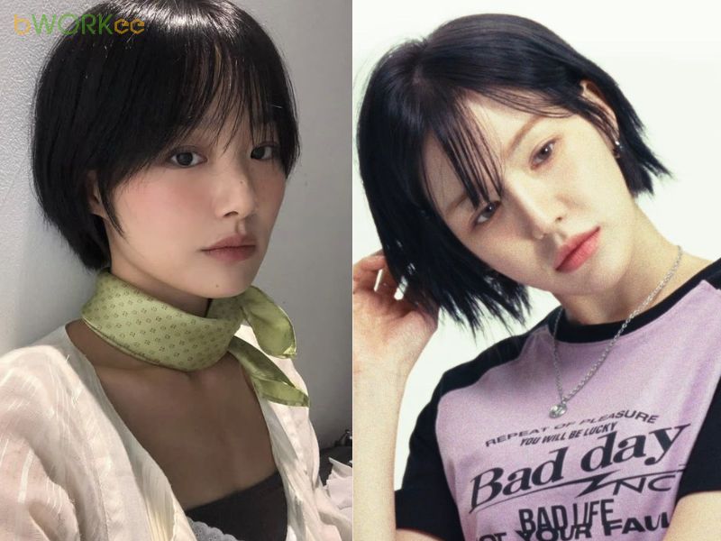 Tóc tomboy mái thưa dễ thương