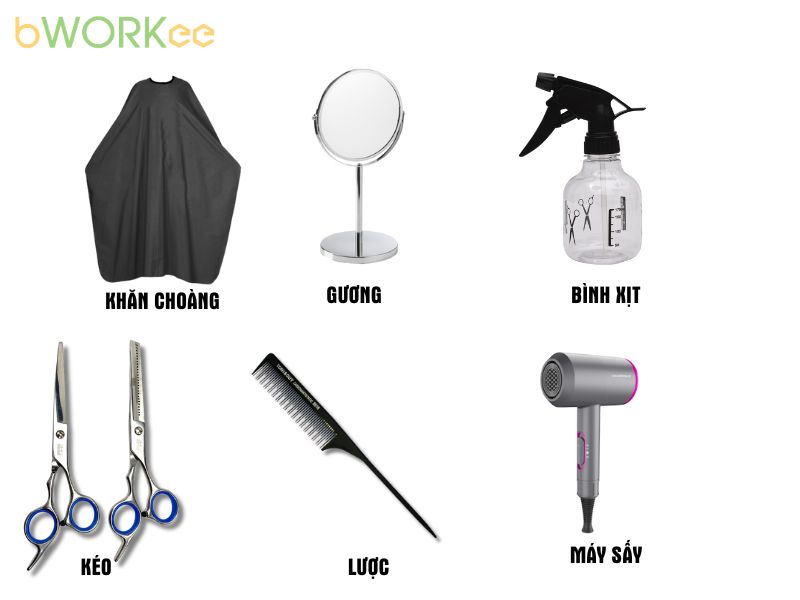 Những dụng cụ cần chuẩn bị khi cắt tỉa hush cut tại nhà