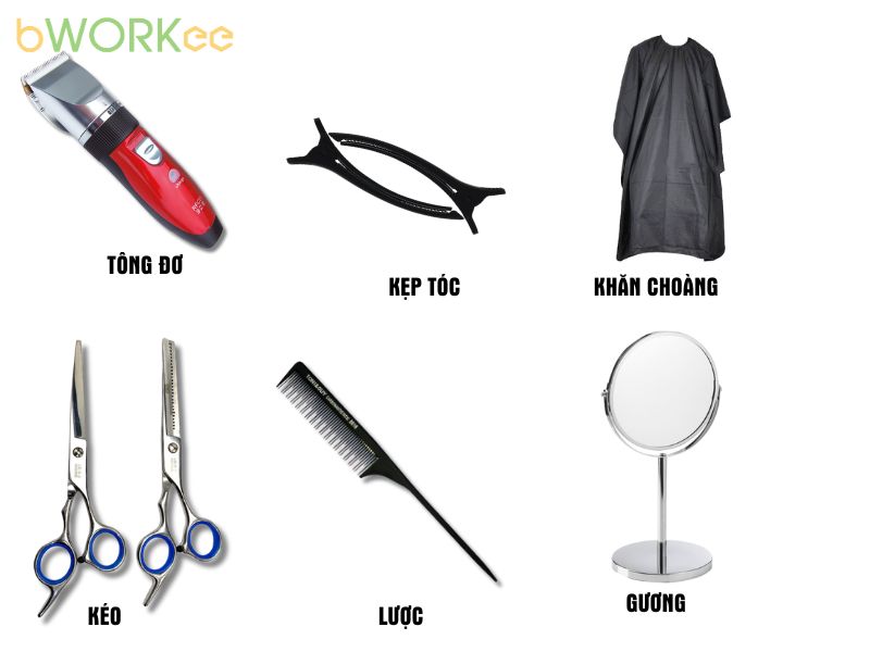 Dụng cụ cần chuẩn bị khi thực hiện cách cắt tóc undercut tại nhà