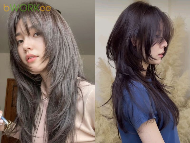  Hush Cut Với Mái Dài Hai Bên