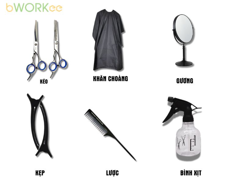Dụng cụ cần chuẩn bị để cắt tóc đuôi tại nhà 