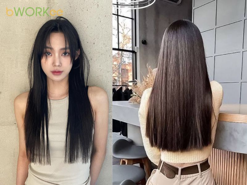 Cách cắt tóc đuôi bằng (thẳng)