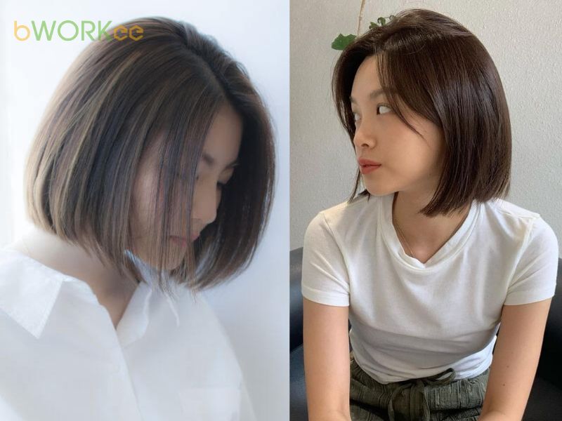 Mẫu tóc bob thẳng đơn giản