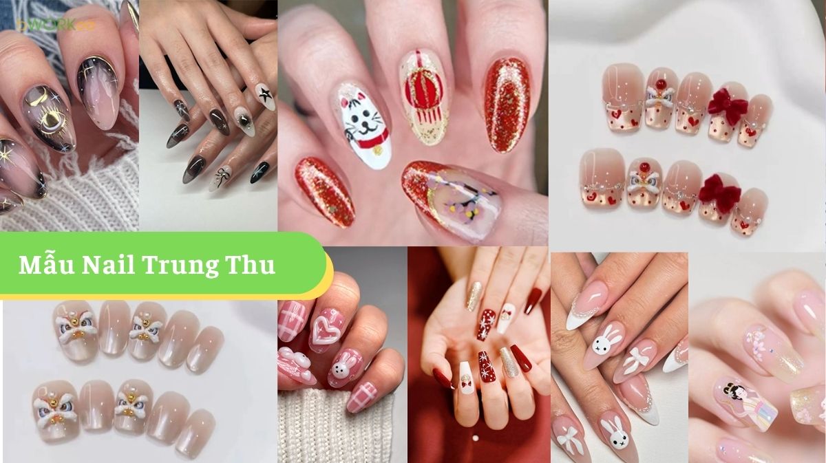 Mẫu Nail Trung Thu 2026 Xu Hướng Hot Cho Tết Đêm Rằm