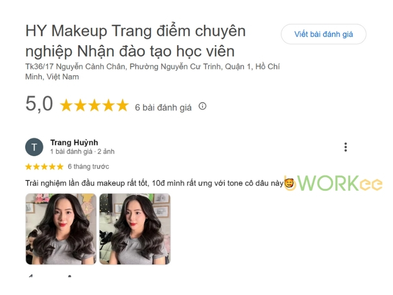Đánh giá của khách hàng về HY Makeup