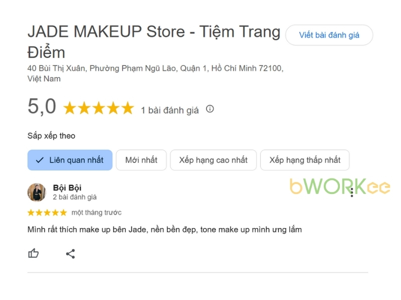 Đánh giá thực tế của khách hàng về JADE MAKEUP Store