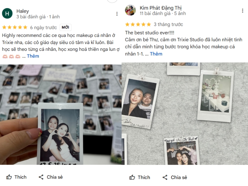 Đánh giá thực tế từ khách hàng về Trixie's Studio