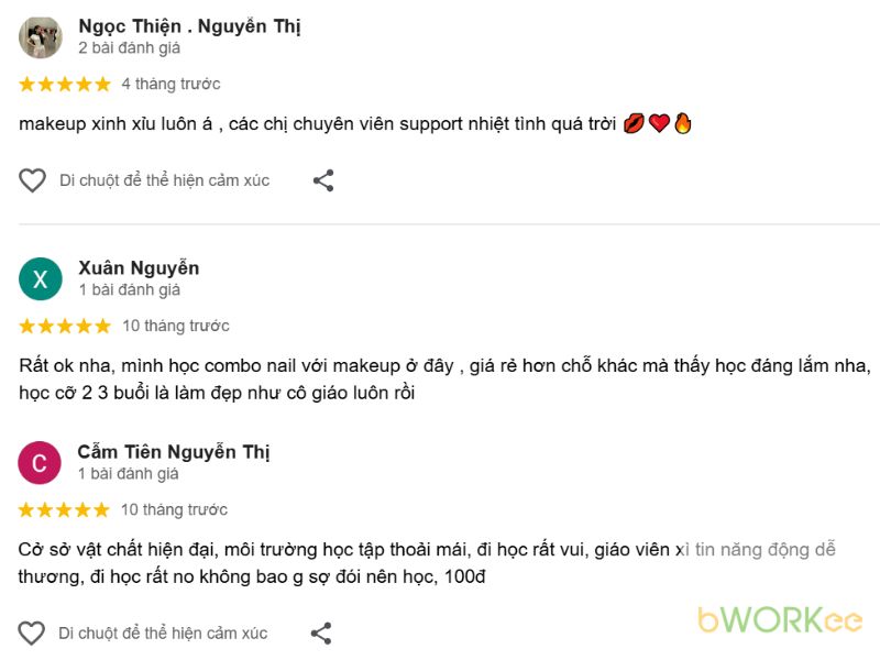 Đánh giá thực tế của khách hàng tại ISeul Beauty & Academy