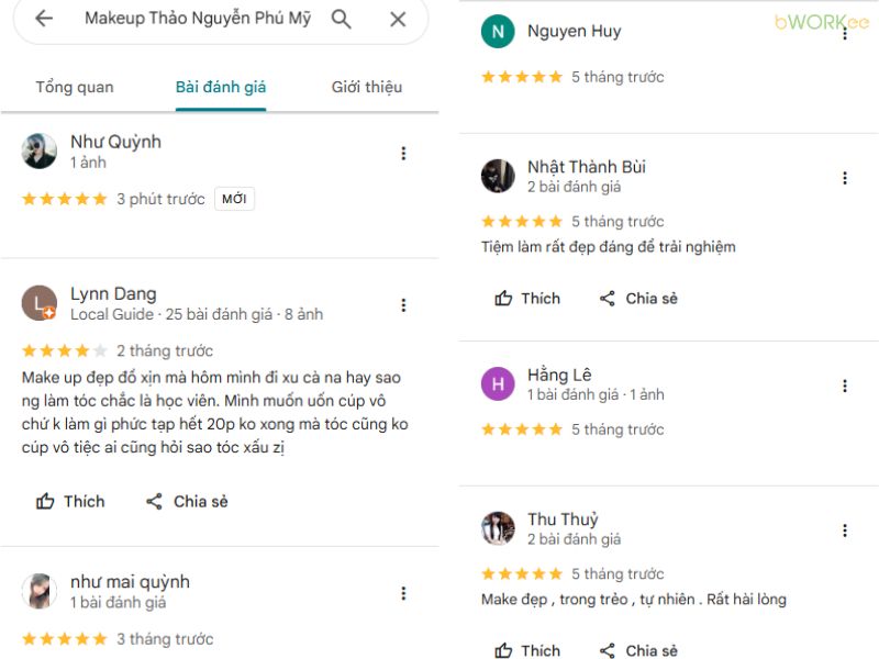 Đánh giá của khách hàng về Thảo Nguyên Makeup 
