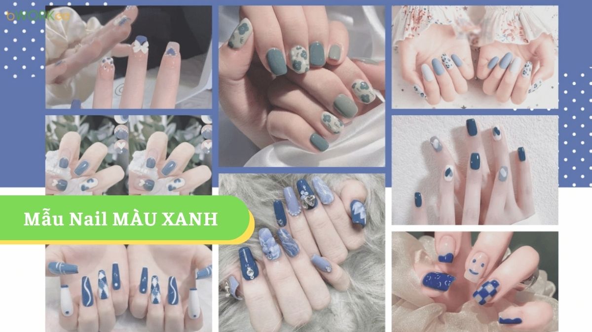 Top Mẫu Nail Màu Xanh Đẹp Sang Trọng & Thời Thượng 2026