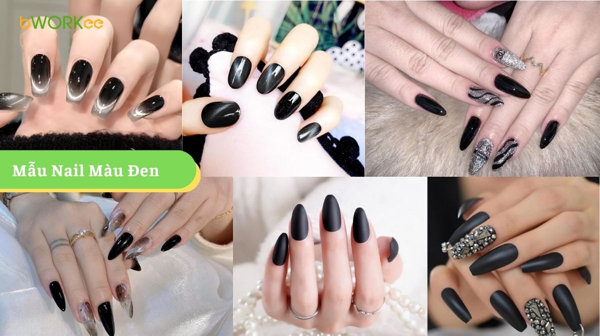 50+ Mẫu Nail Màu Đen Đẹp, Đơn Giản, Thời Thượng - Xu Hướng Thời Trang