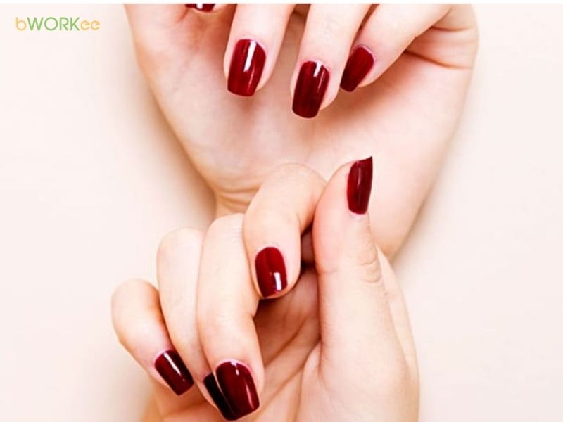 Mẫu nail màu đỏ cherry – Ngọt ngào và tươi trẻ