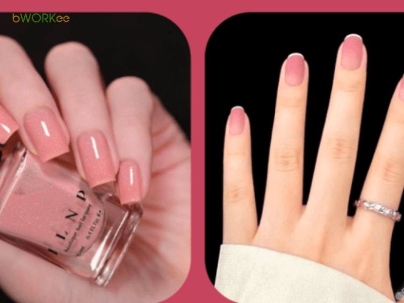 Mẫu nail hồng đào
