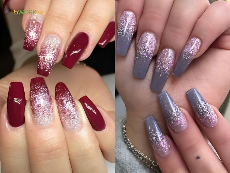 Nail ombre kim tuyến