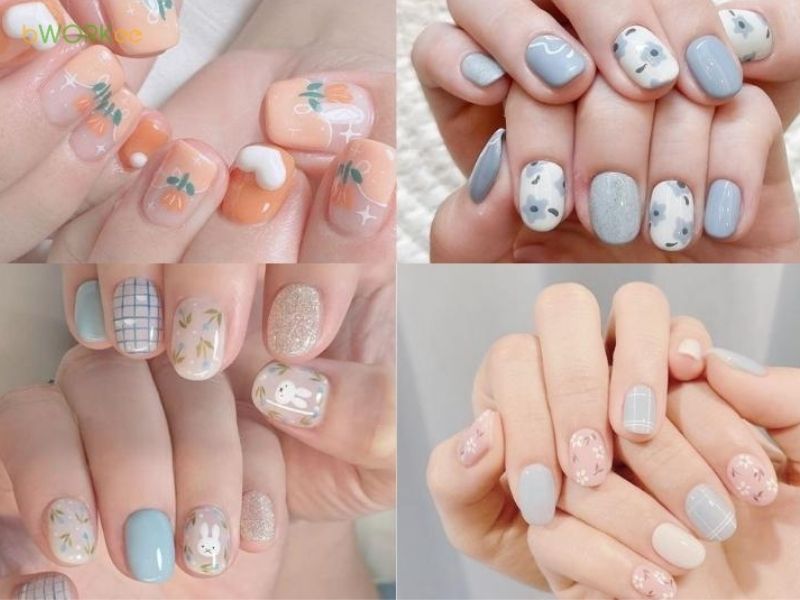  Nail pastel Hàn Quốc nhẹ nhàng – Phong cách "Nàng Thơ"