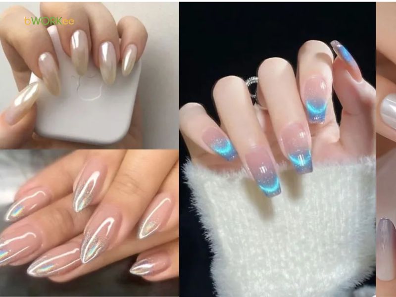 Nail tráng gương ombre