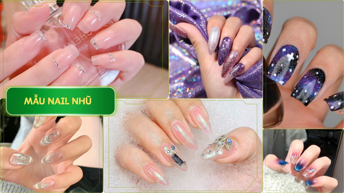 50+ Mẫu Nail Nhũ Đẹp, Lấp Lánh, Cực Thời Thượng Cho Phái Nữ