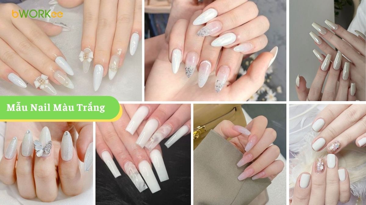 109+ Mẫu Nail Màu Trắng Đẹp, Sang Chảnh, Trendy, Tôn Da Tối Đa