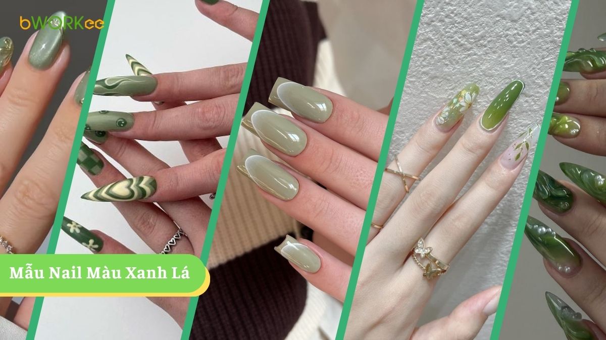 50+ Mẫu Nail Màu Xanh Lá Đẹp, Tươi Mới, Tôn Da và Cực Kỳ Thịnh Hành