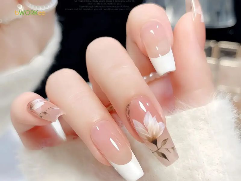Móng vẽ hoa lan thuần khiết