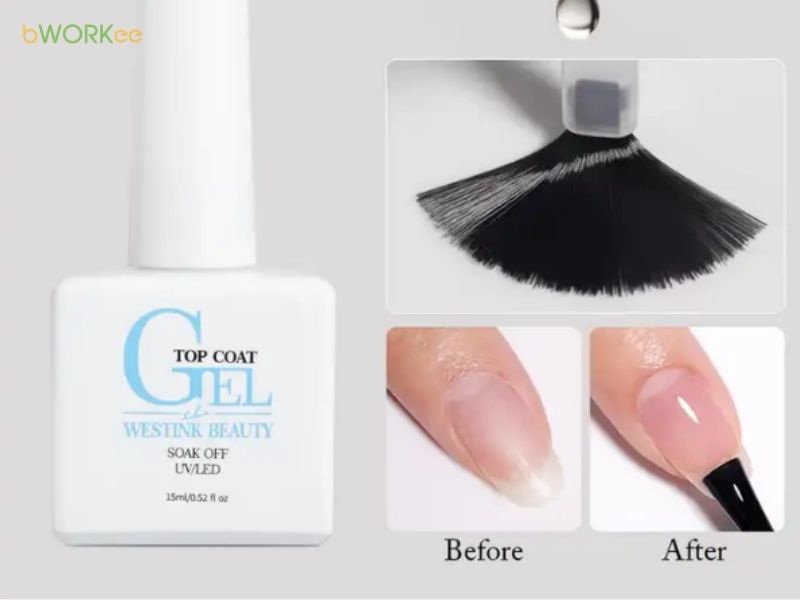 Thoa Top Coat để kh&oacute;a m&agrave;u