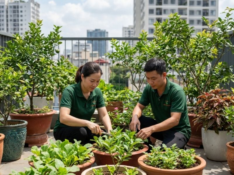 Dịch vụ chăm s&oacute;c c&acirc;y cảnh nh&agrave; ri&ecirc;ng bao gồm