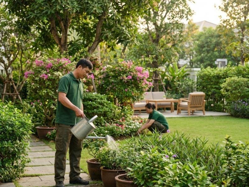 Gi&aacute; dịch vụ chăm s&oacute;c c&acirc;y cảnh d&agrave;nh cho s&acirc;n vườn tại nh&agrave;