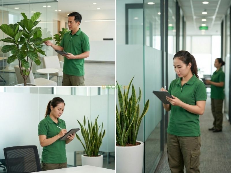 Quy tr&igrave;nh chăm s&oacute;c c&acirc;y cảnh tận nơi cho doanh nghiệp