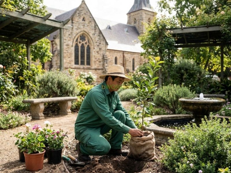Quy tr&igrave;nh chăm s&oacute;c c&acirc;y cảnh tận nơi cho nh&agrave; thờ