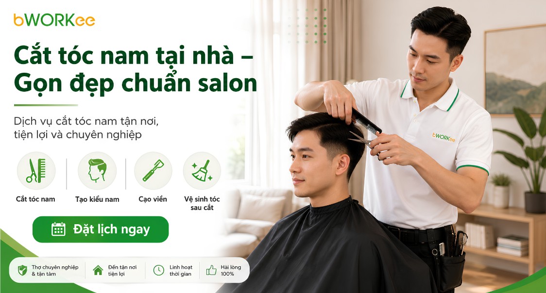 Dịch Vụ Cắt Tóc Nam Tại Nhà