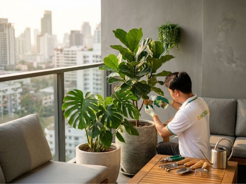 Quy trình chăm sóc cây cảnh tận nơi cho doanh nghiệp