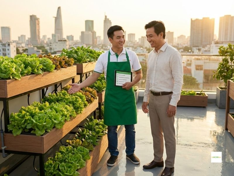 Bworkee cung cấp dịch vụ thiết kế vườn rau tận nơi